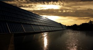 Floating solar panels